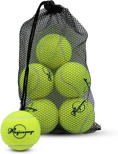 Miniatura 10 de Magicorange Pelotas de tenis, paquete de 6 pelotas de tenis de entrenamiento avanzado, pelotas de práctica, pelotas de juego para perros y mascotas,