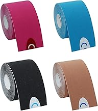 4 Rolls of Kinesiology Tape (5 m x 5 cm), Kinesiotape, Professional Tape and Sports Tape, Adhesive Neuromuscular Bandage, Therapeutic Elastic Sports Tape for Shoulders, Knee, Elbow