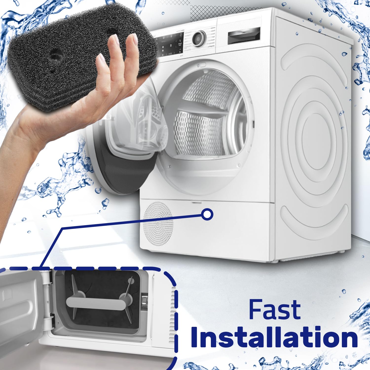 thumbnail: Pluizenfilter - Compatibel Met Bosch Siemens Constructa Wasdrogers