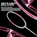 Hundred Carbotek 1000 Badminton Rackets (Pack of 2) | Superlight Head-Heavy Racket for Smash Power | Slim Shaft, Carbon Graphite Shaft & Curve² Frame for Better Sweet Spot (White/Pink) gallery image
