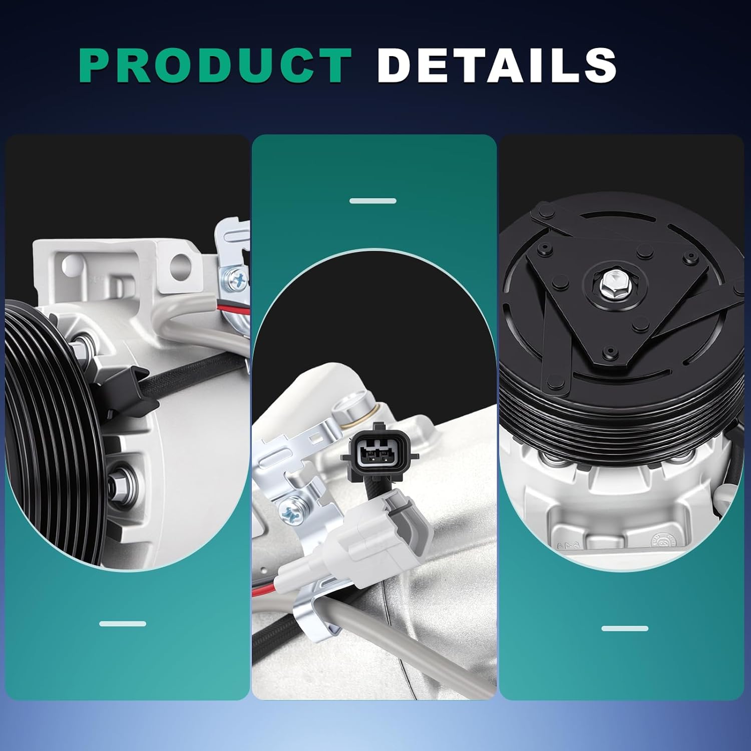 92600-3SH0A AC Compressor Compatible with Nissan Sentra L4 1.8L 2013-2019 Replacement # 92600-3SH1A 92600-3SH1B 92600-3SH1C Air conditioner Compressor with Pre-Filled Oil