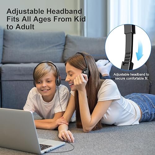 Miniatura 2 de JINWAYBST Paquete de 30 auriculares ajustables a granel para el aula, auriculares de biblioteca en la oreja, auriculares escolares al por mayor con