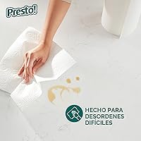 Vista 5 de Marca Yaxa - Presto! Toallas de papel Flex-a-Size, rollo enorme de 158 hojas, 12 rollos (2 paquetes de 6), equivalente a 38 rollos regulares