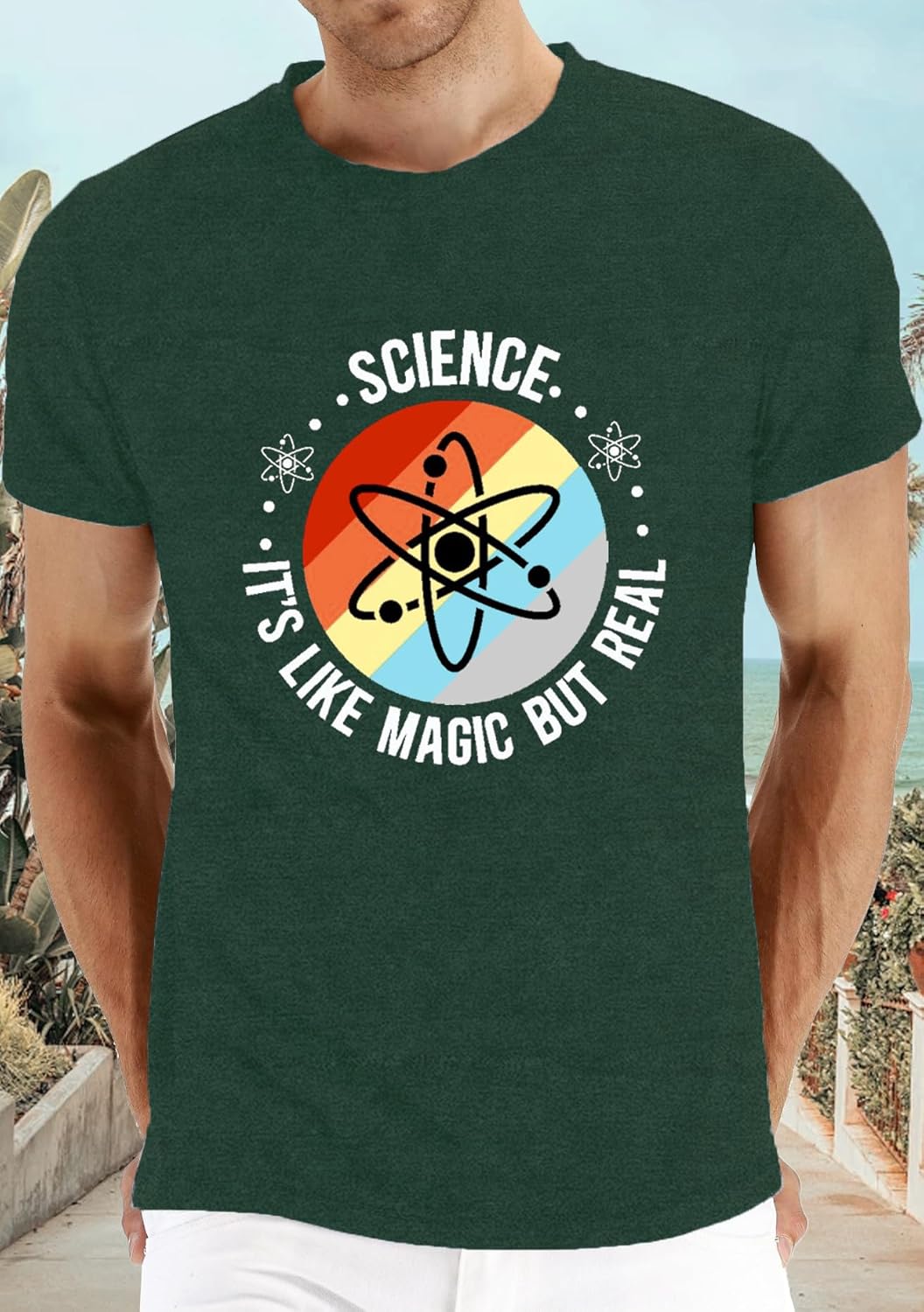 Teacher Shirts for Men Science Teacher T-Shirt It's Like Magic But Real Tee Tops - Image 4
