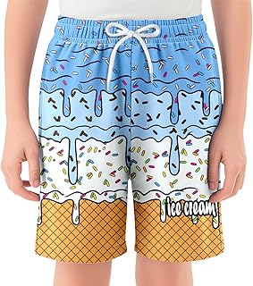 Generisch Pantalones cortos de béisbol para niños y niñas, pantalones cortos de verano, informales, cintura elástica, cómodos pantalones cortos con bolsillos para actividades deportivas diarias, azul