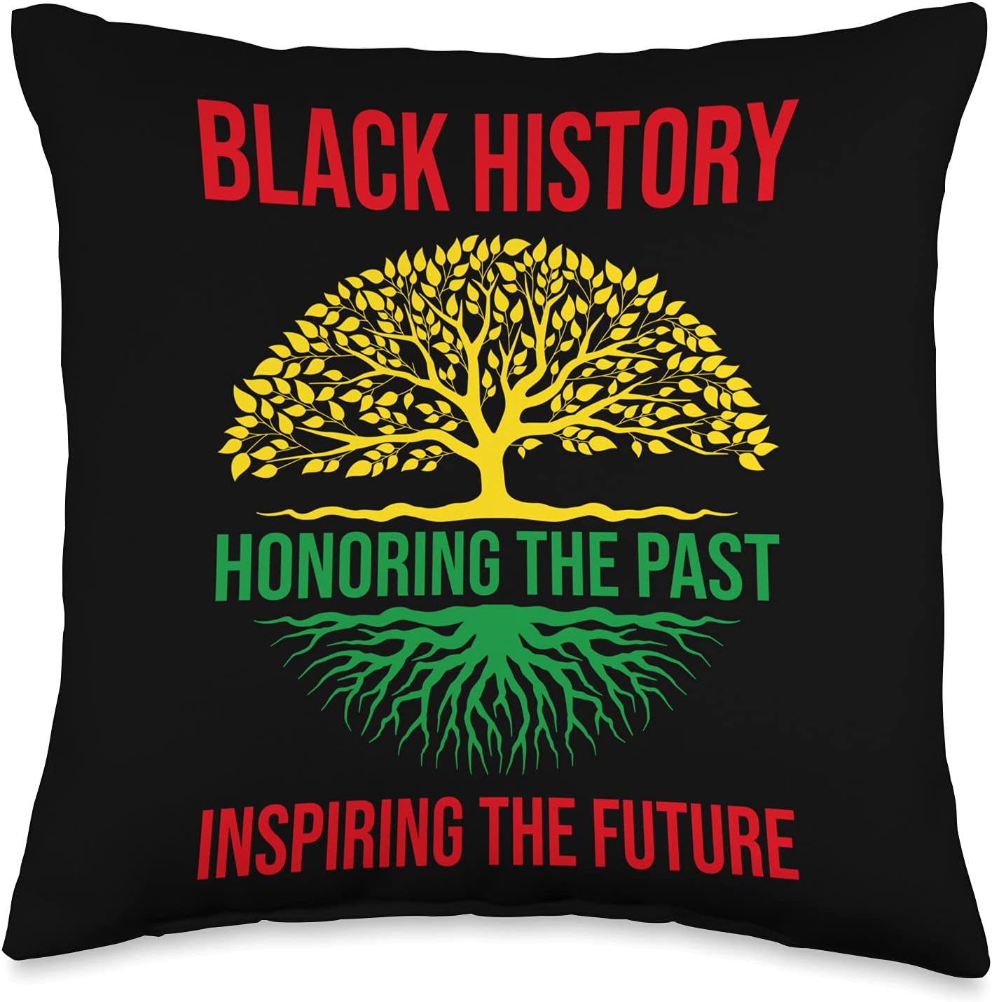 Honoring The Past Inspiring The Future BHM Black History Throw Pillow