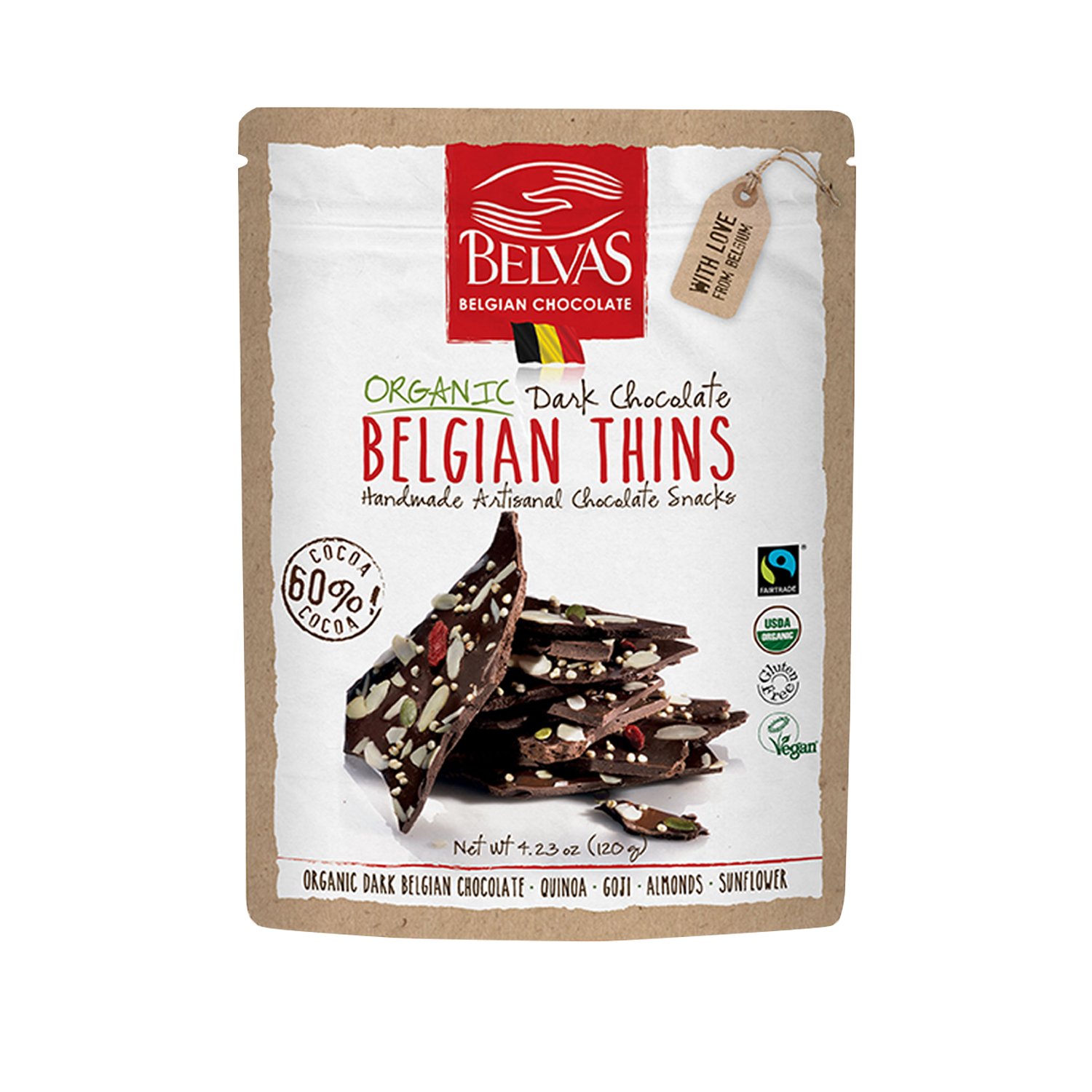 Belgian thins Organic Dark chocolate (5425007881622)