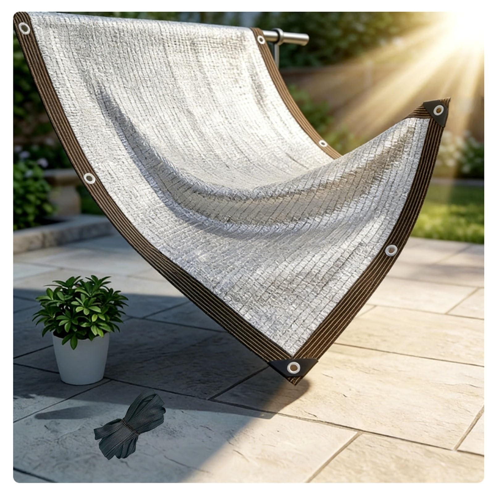 Bâche d'ombrage pour plantes et serre filet brise vue en aluminium thermique pour terrasse