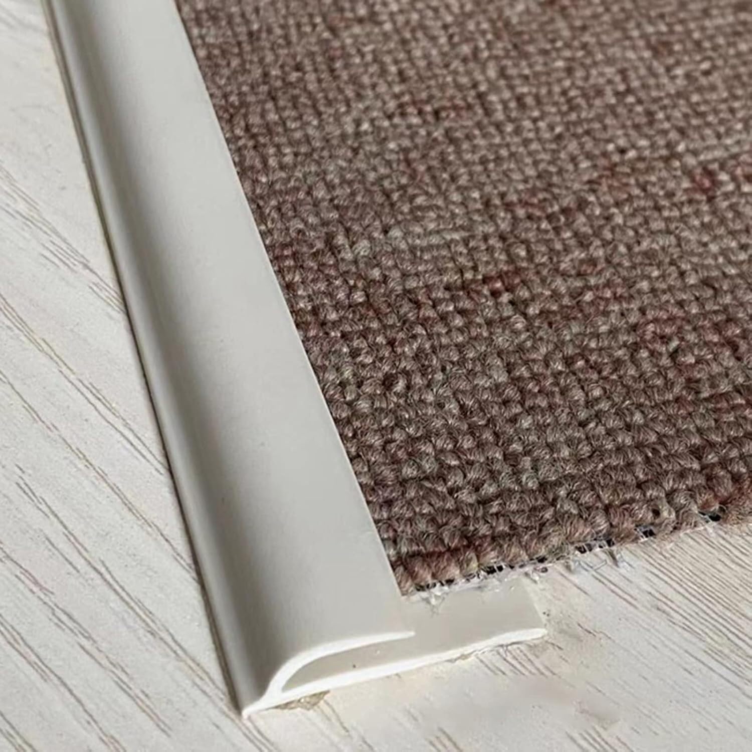12ft Flexible Transition Strip - Self Adhesive Carpet To Tile Edging Trim For Doorways (Black)