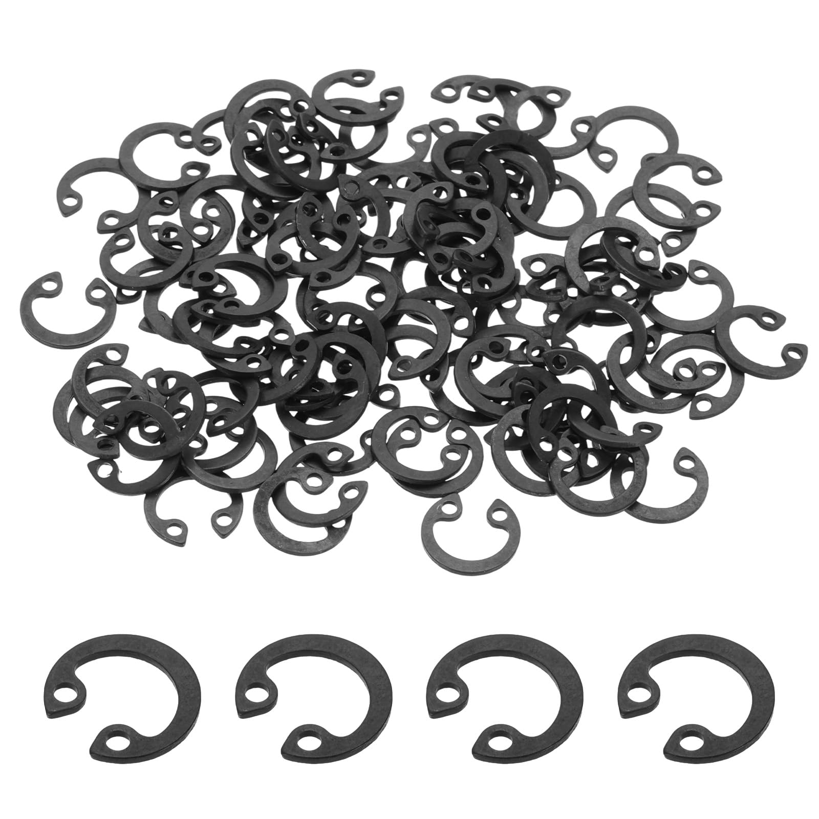 PATIKIL 100 Pcs Internal Retaining Rings, 10mm C-Clip Snap Ring 65 Manganese Steel Internal Retaining Circlip Snap for Automotive Grooved Shafts Stud