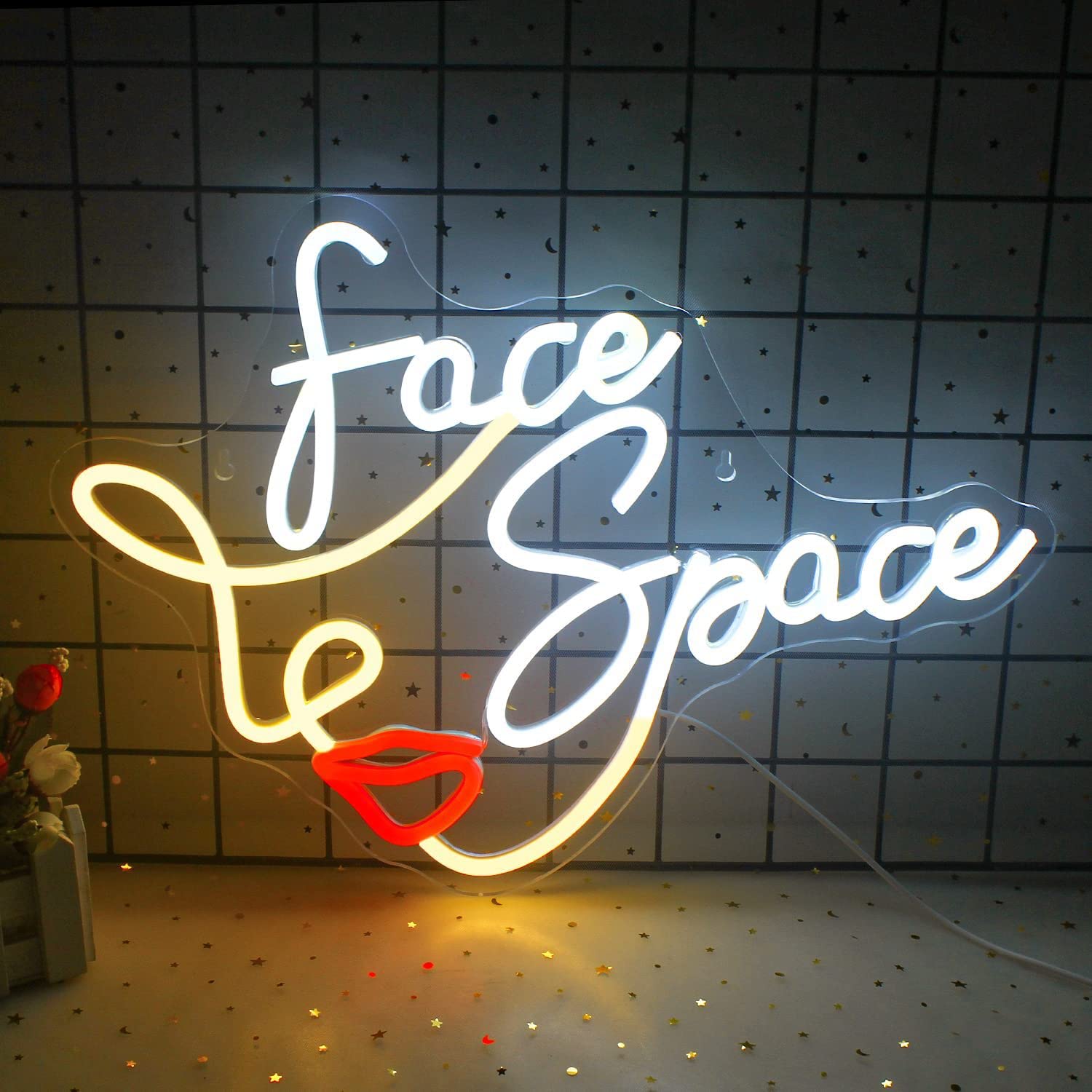LED Neon Night Light,Neon Wall Lamp,USB Operation Neon Light,for Bar,Club,Restaurant,Shop,Home,Game Room Decoration (Style 3/42x30cm)