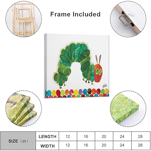 Miniatura 2 de Póster de caricatura infantil para niños, por Eric Carle, The Hungry Hungry Caterpillar, póster de pintura de pared, pósteres de decoración moderna