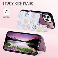 Vista 326 de UEEBAI Funda tipo cartera para iPhone 15 Pro Max con tarjetero, cubierta de cuero PU con soporte, bloqueo RFID, doble cierre magnético, relieve