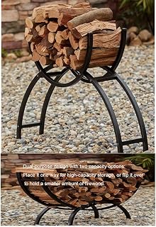 Firewood Log Holder, Heavy Duty Outdoor Storage Rack