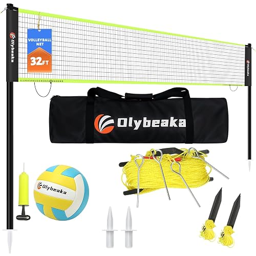 32ft Portable Outdoor Volleyball Net Set