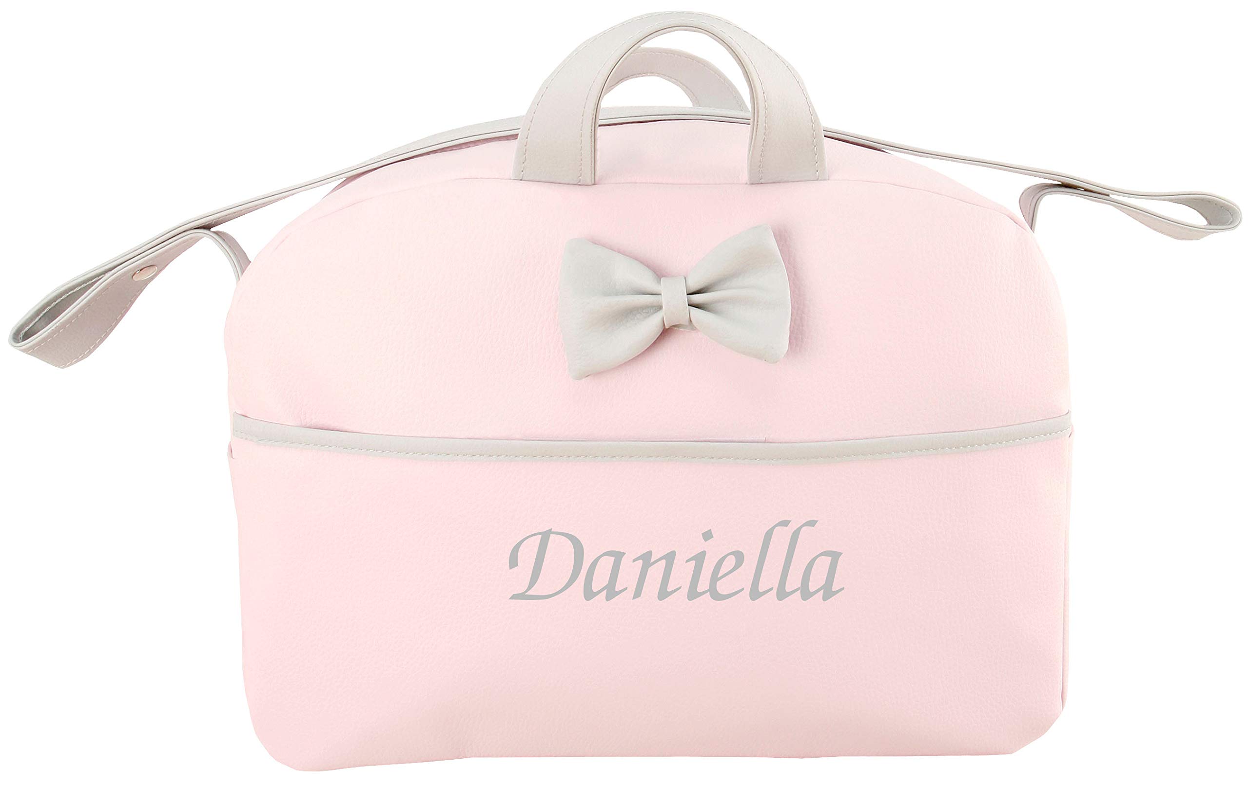 mibebestore - Bolso Polipiel Carrito Bebe Personalizado con nombre bordado Levant ROSA - Nombre bebé bordado