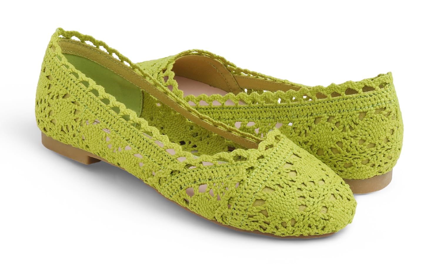 Feversole Women's Fashion Round Toe Ballet Crochet Flat,Ballerine à Bout Rond à Mode nœud Papillon Femme