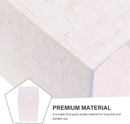 Miniatura 2 de Lurrose Pantalla cuadrada de tela para lámpara de tambor pequeño, pantalla de lino, pantalla cuadrada de tela, cubierta de lámpara de repuesto para