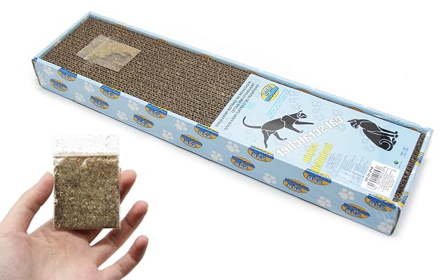 BPS Rascador Gatos Rascador Tabla de Cartón Papel Incluido Hierba Gatera 3 Modelos Elegir (Tabla Liso)…