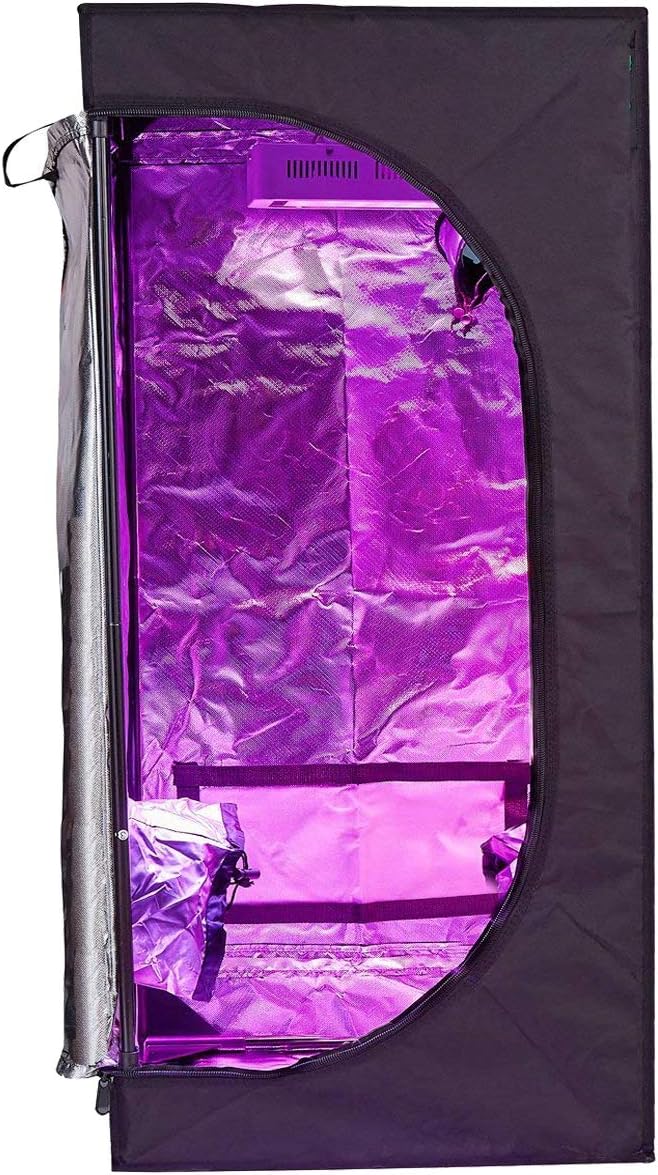 GreenHouser High Reflective Grow Tent 20''x20''x48'' Indoor Grow Room for Planting Fruit Flower Veg with Removable Water-Proof Floor Tray