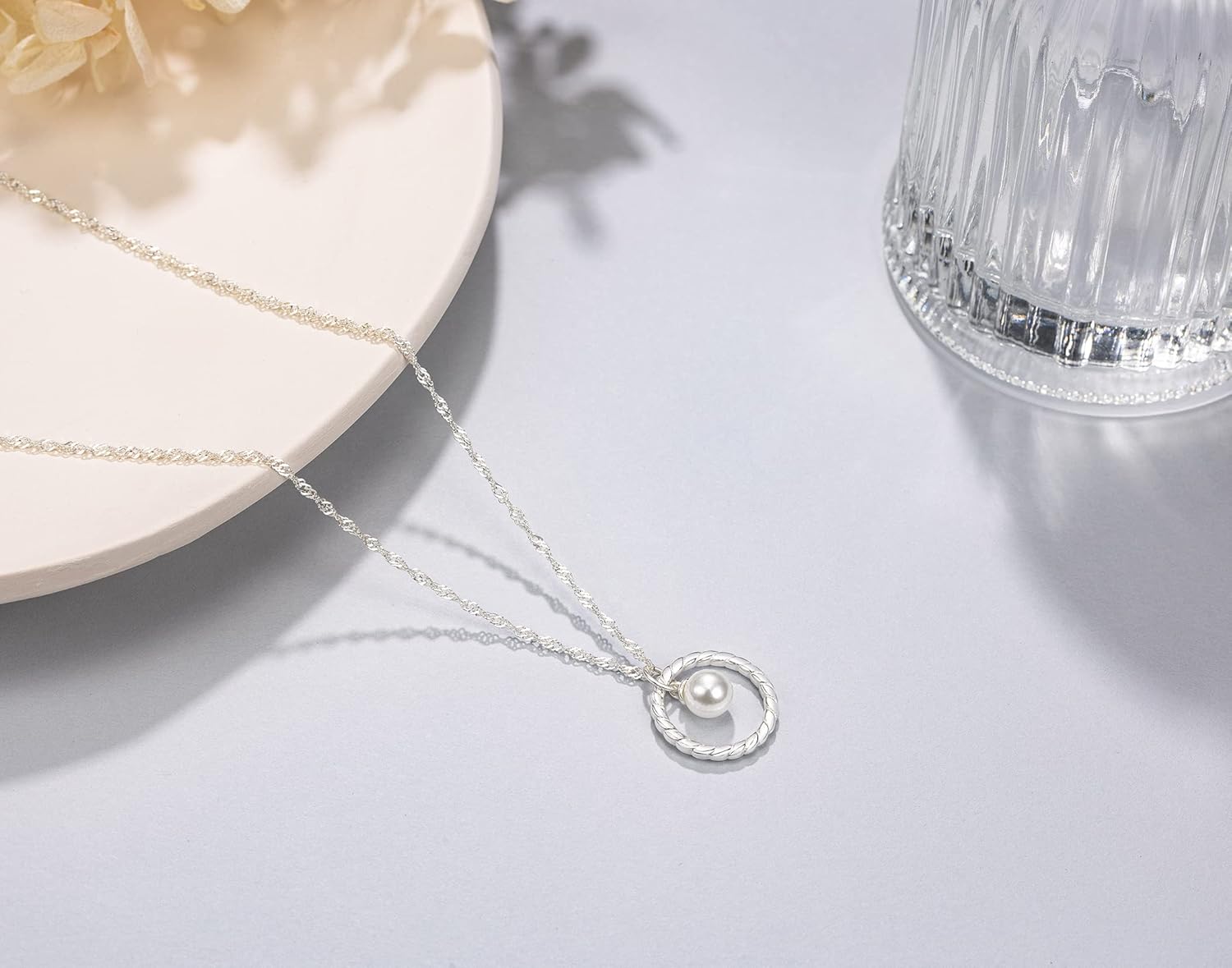 Great Grandma Necklace Four Generations Gifts Sterling Silver Round Circle Necklace for Great Grandma Birthday Gifts Mothers Day Christmas - Image 4