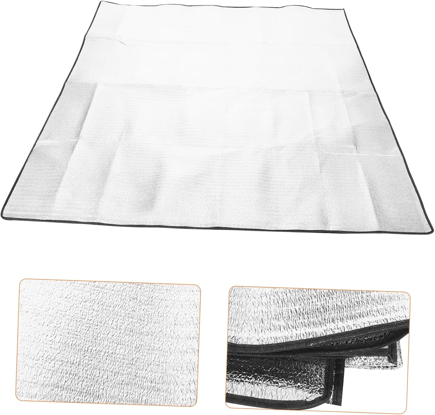 Alipis Outdoor Aluminum Picnic Mat Camping Pad for Tent and Sleeping Lightweight and Portable Outdoor Mat for Beach Park Hiking Storage Bag