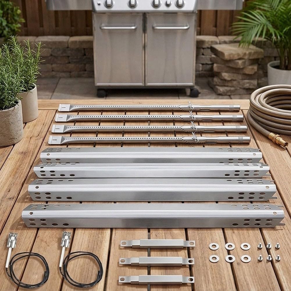4 per tubi Bruciatore Acciaio per Charbroil Grill 4 per tubi | Acciaio , resistenza alte temperature, anti-ruggine, lunga durata, 4 inclusi