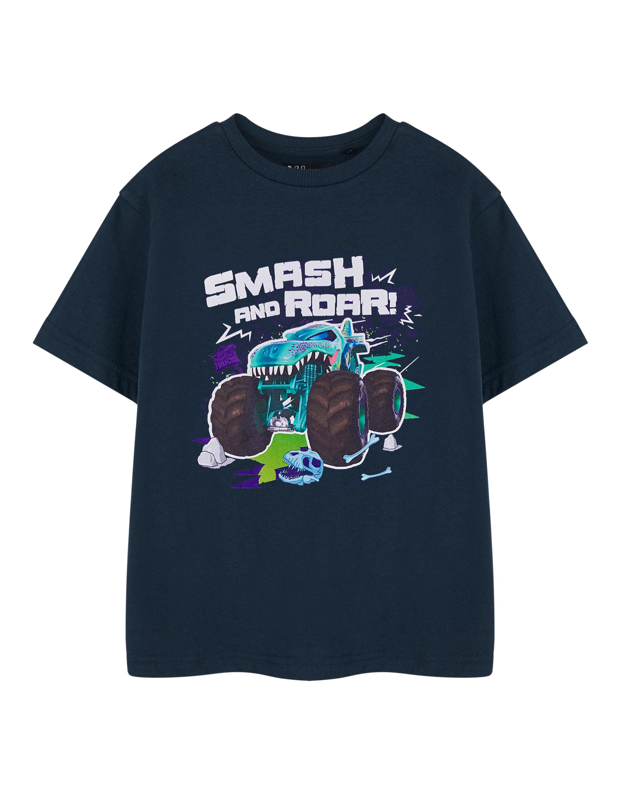 Vanilla Underground Boys Blue Hot Wheels Smash & Roar Short Sleeved T-Shirt - 11-12 Years