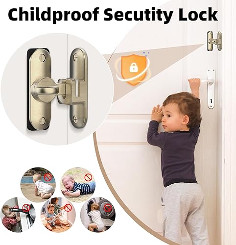 Miniatura 4 de Cerradura de puerta corrediza de granero, cierre de puerta corrediza de 90180 grados para granero, mascota, baño, al aire libre, garaje, ventana