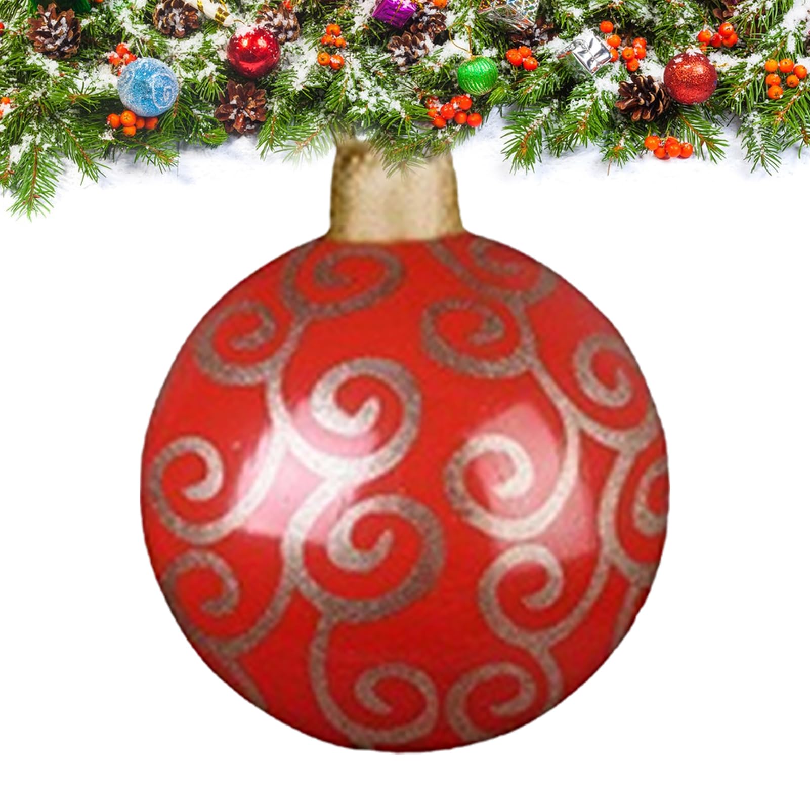 Boules de Noël gonflables élégantes de 60 cm pour décoration de vitrine et de magasin