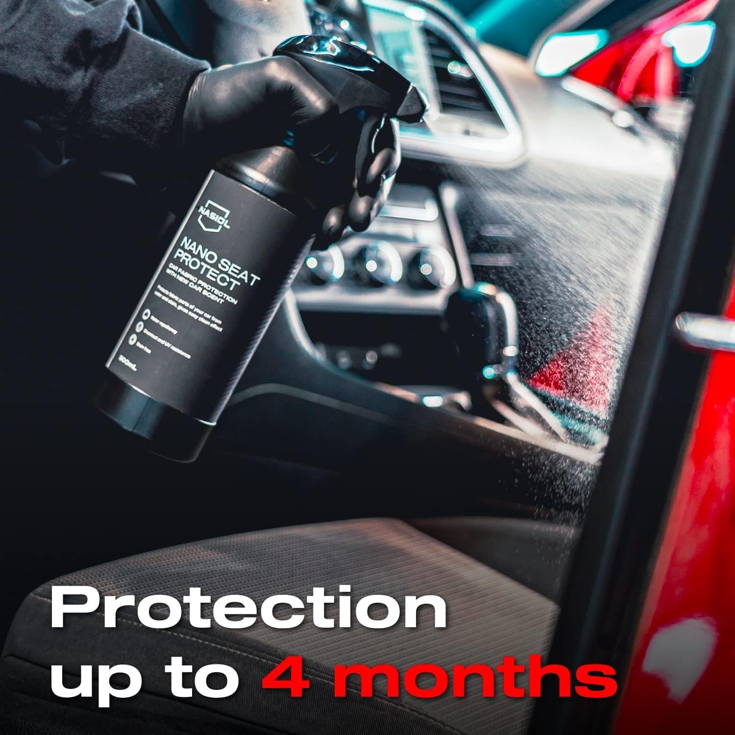 NASIOL - Nano Seat Protect - Powłoka na tkaniny - Wnętrze - Zapach nowego samochodu - 500ml