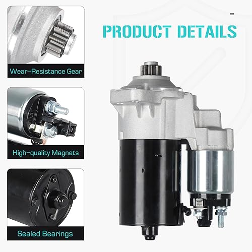 Miniatura 2 de Motor de arranque (solo para automóvil) para Volkswagen Beetle 1.8L 99-05 2.0L 98-05, para Golf 2.0L 99-06 1.8L 00 06, para Jetta 1.8L 00-05 2.0L 99
