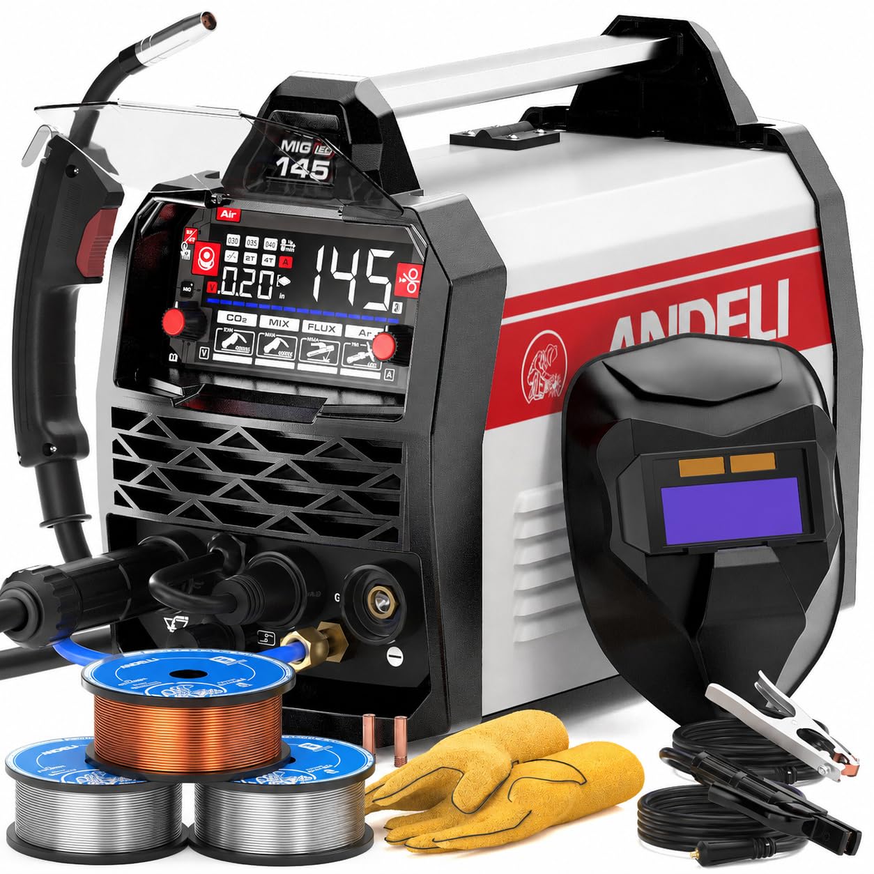 ANDELI 145A Pulse Aluminum MIG Welder