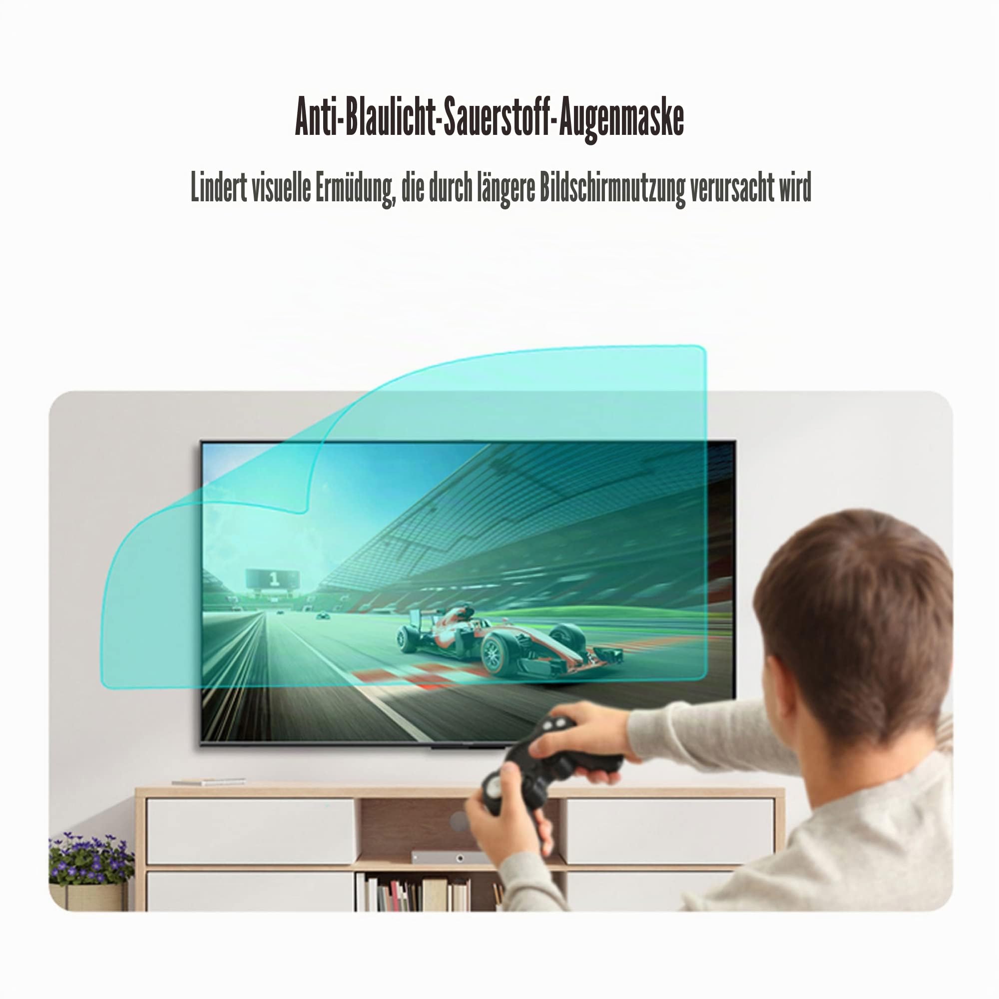 CUNIO Anti Glare TV Bildschirm Folie, TV Glare 43-65inch Indoor Mattierte Staubdichte Filter Anti-Kratz Folie, Anti-Strahlung Rate Bis Zu 90%, Schutz Der Augen Keine Blasen / 65in1440x809mm
