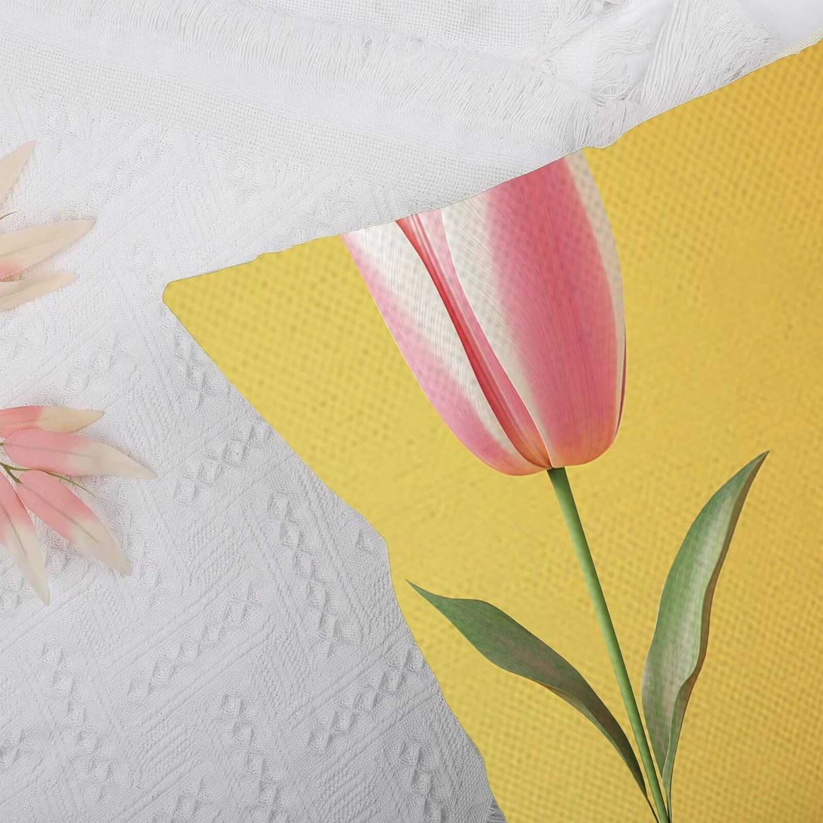 Cuscini Per Divano 60x60cm Set di 4 Cuscini da Esterno Divano Pianta Cuscino Esterno Decorativo in Piazza Estate Lino Impermeabile Cuscino Outdoor Pillowcase, Decorazione Del Giardino Fiore E-6