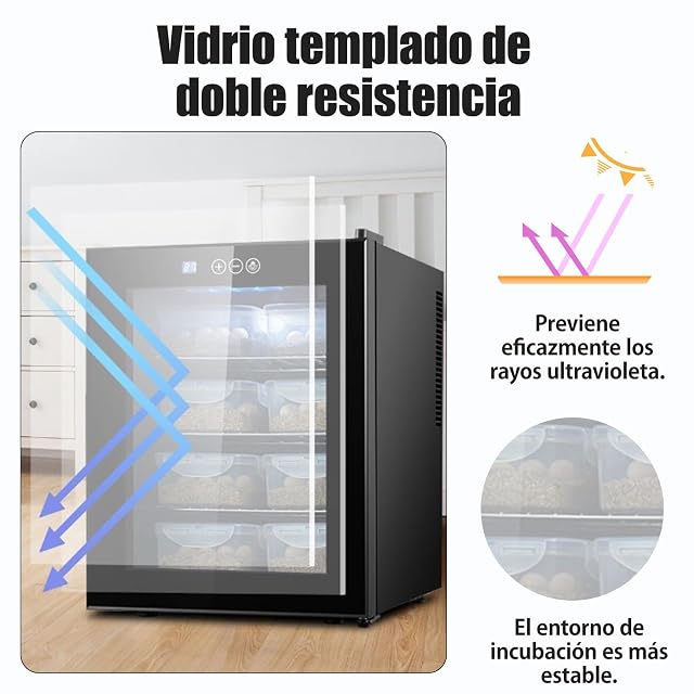 Foto 7 de 8 de Hggdsac Incubadora 5°-60°C, 48L Incubadoras automáticas, Tipo gabinete, para Reptiles pequeños