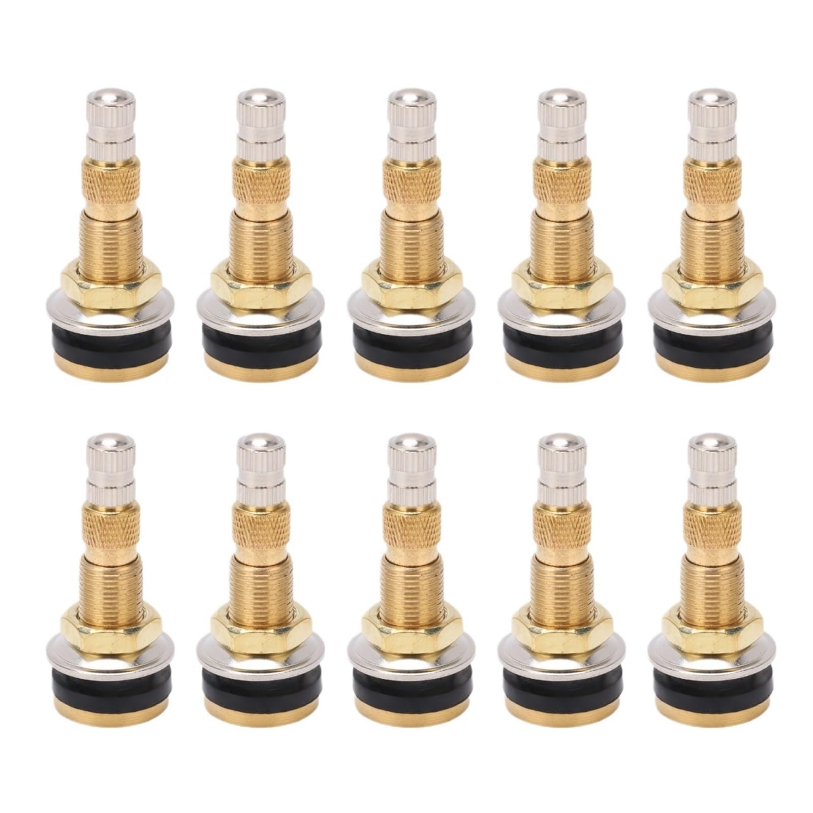 Metalowe trzpienie zaworów 10 szt. Air Liquid Tubeless Tire Stem Brass do otworu ciągnika na opony