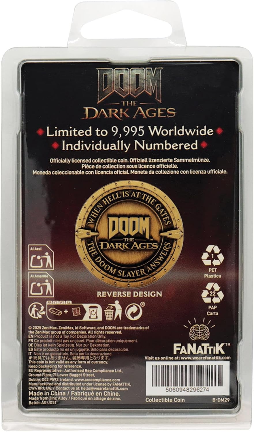 Fanattik Doom: The Dark Ages Limited Edition Collectible Coin
