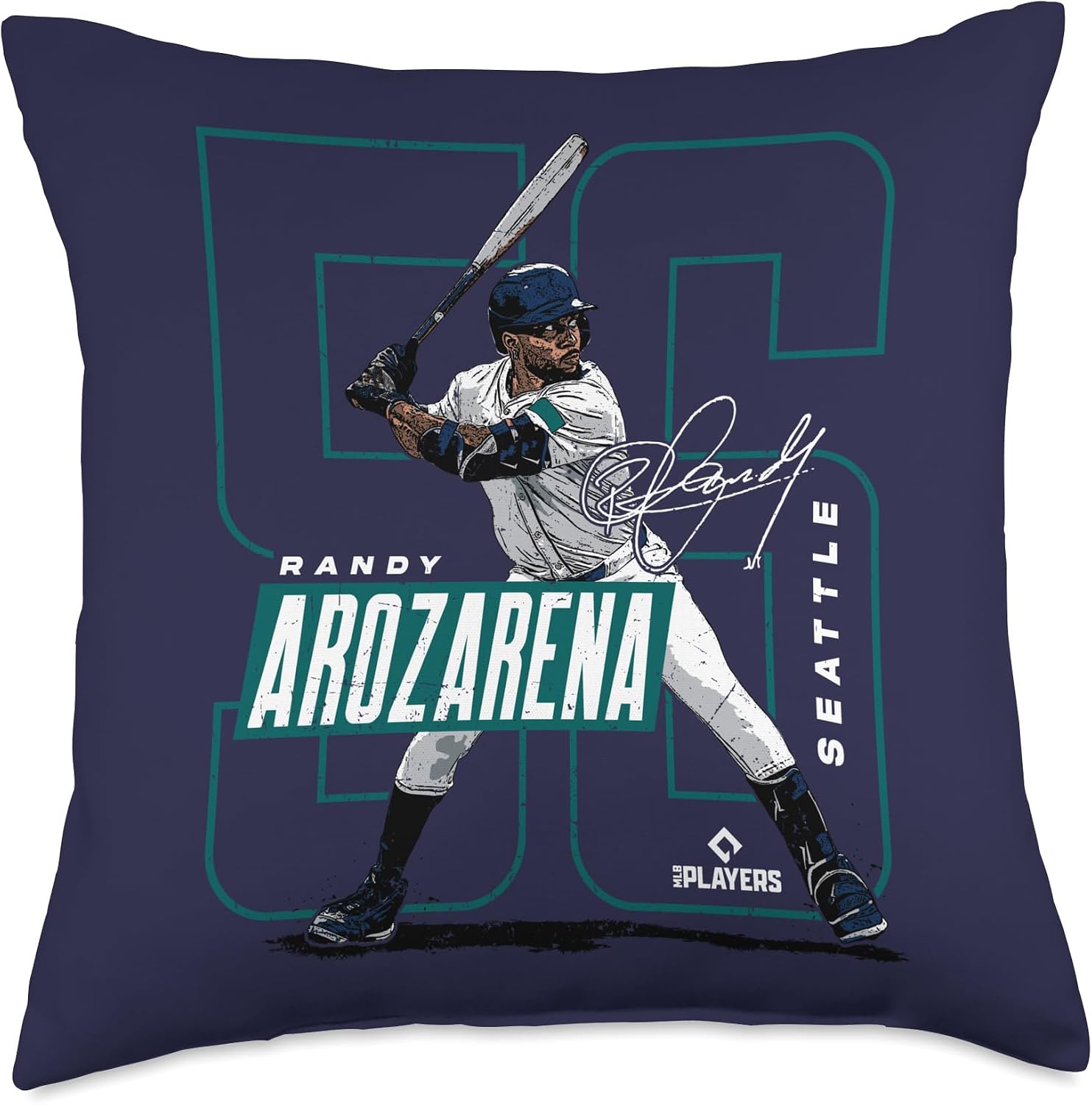 Randy Arozarena | Seattle MLB Baseball Players| MLBRAR204M Throw Pillow