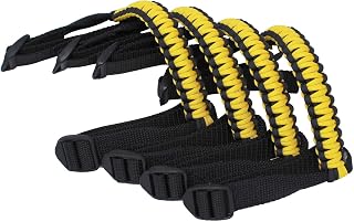 BubbasGarageTv - Paracord Grab Handles for Jeep Wrangler/Gladiator CJ YJ TJ JK JL JT (Yellow)
