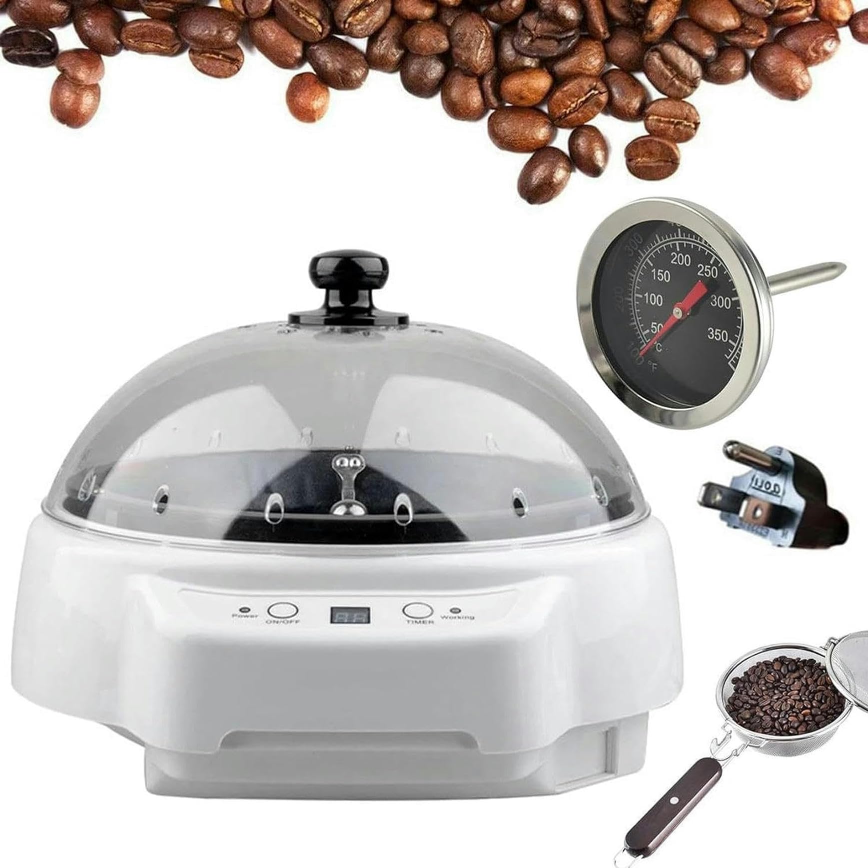 Machine à café multifonctionnel avec thermomètre pour graines et arachides