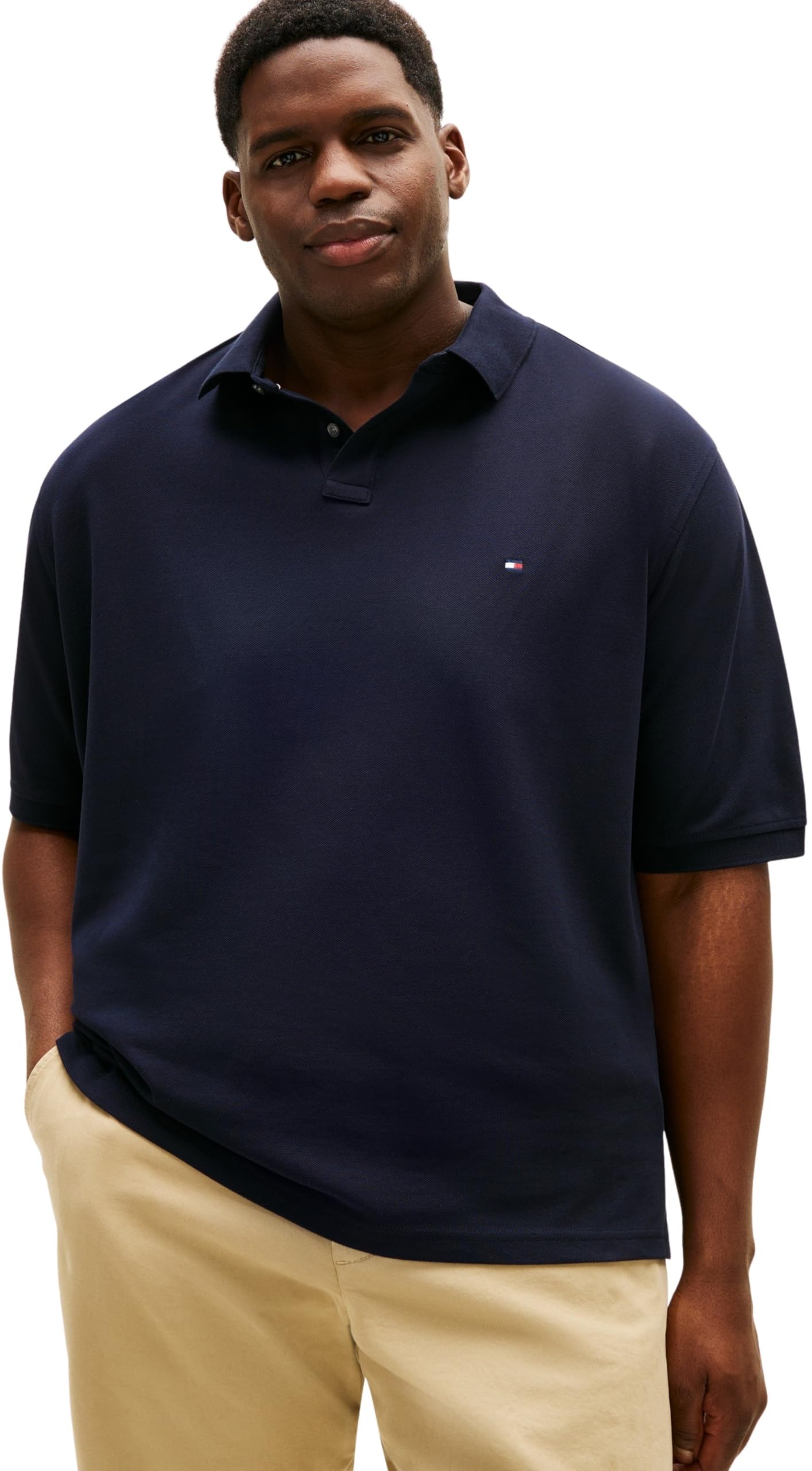 Tommy Hilfiger Men BT -1985 Regular Polo -B MW0MW43017 S/S Polo, Blue, 3XL_Plus