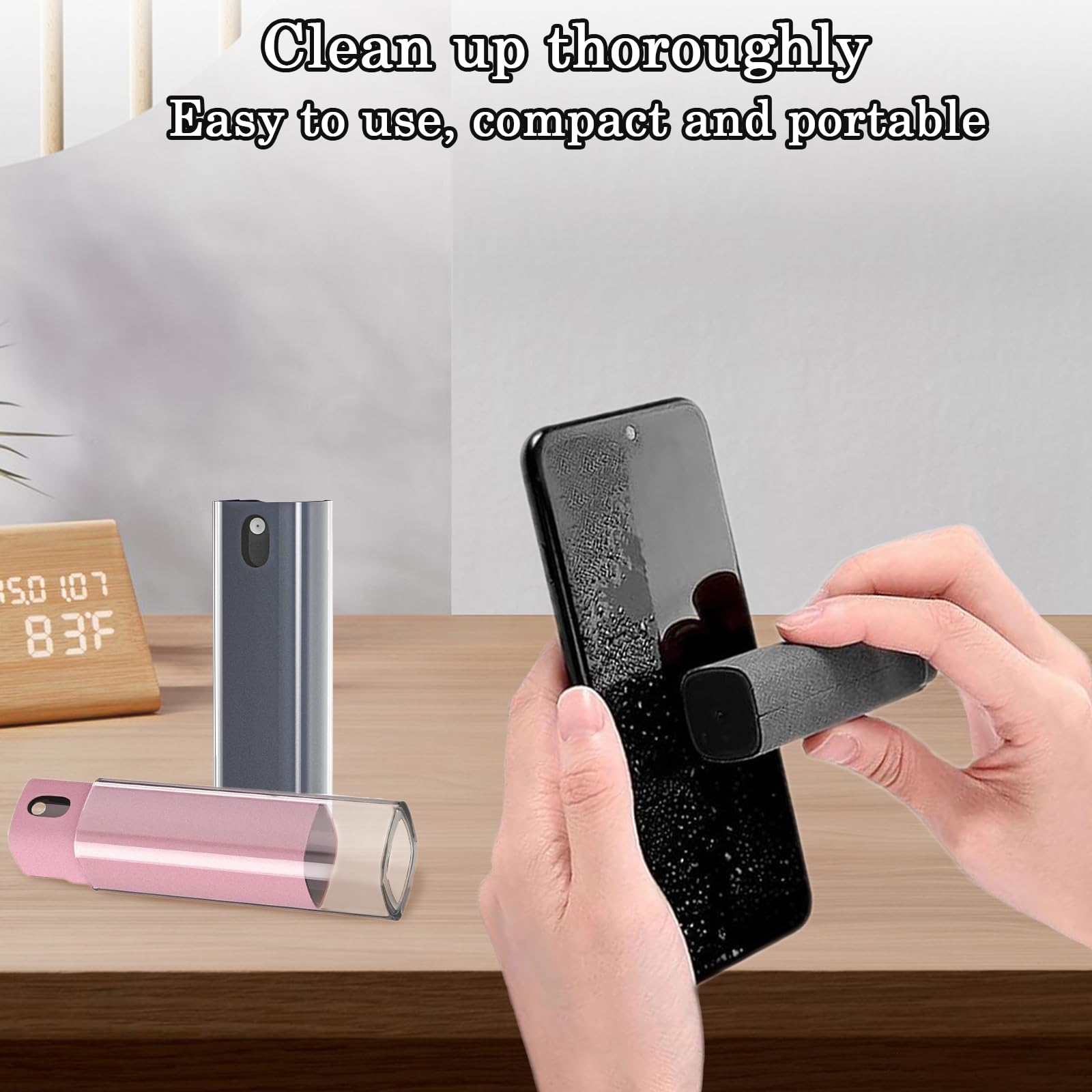 YiliYa Lot De 4 Nettoyeurs D'Écran 3 En 1 - Spray + Chiffon Microfibre Pour Téléphone, Ordinateur, TV