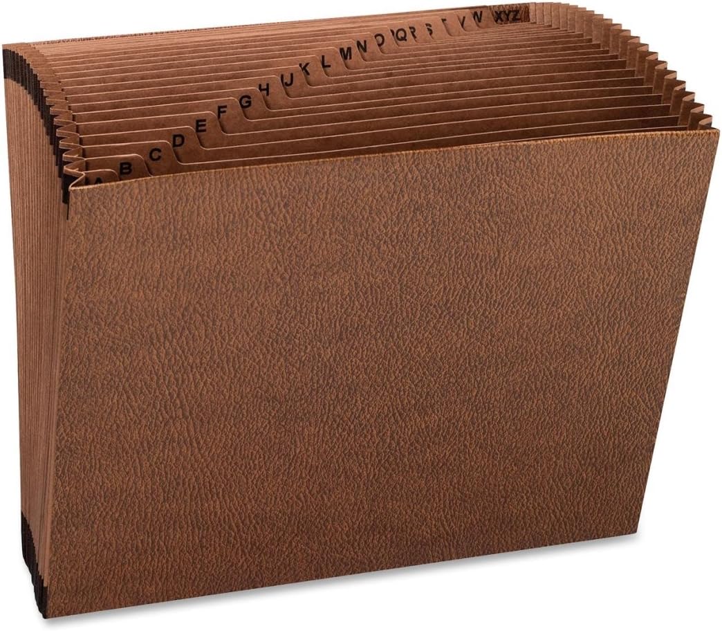 TUFF Expanding File, Alphabetic (A-Z), 21 Pockets, Letter Size, Redrope-Printed Stock (70425)