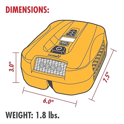 Miniatura 3 de Wagan EL7302 - Compresor de aire digital de 12 V CC de 120 PSI con luz de trabajo LED inflador de neumáticos portátil bomba de aire para automóviles