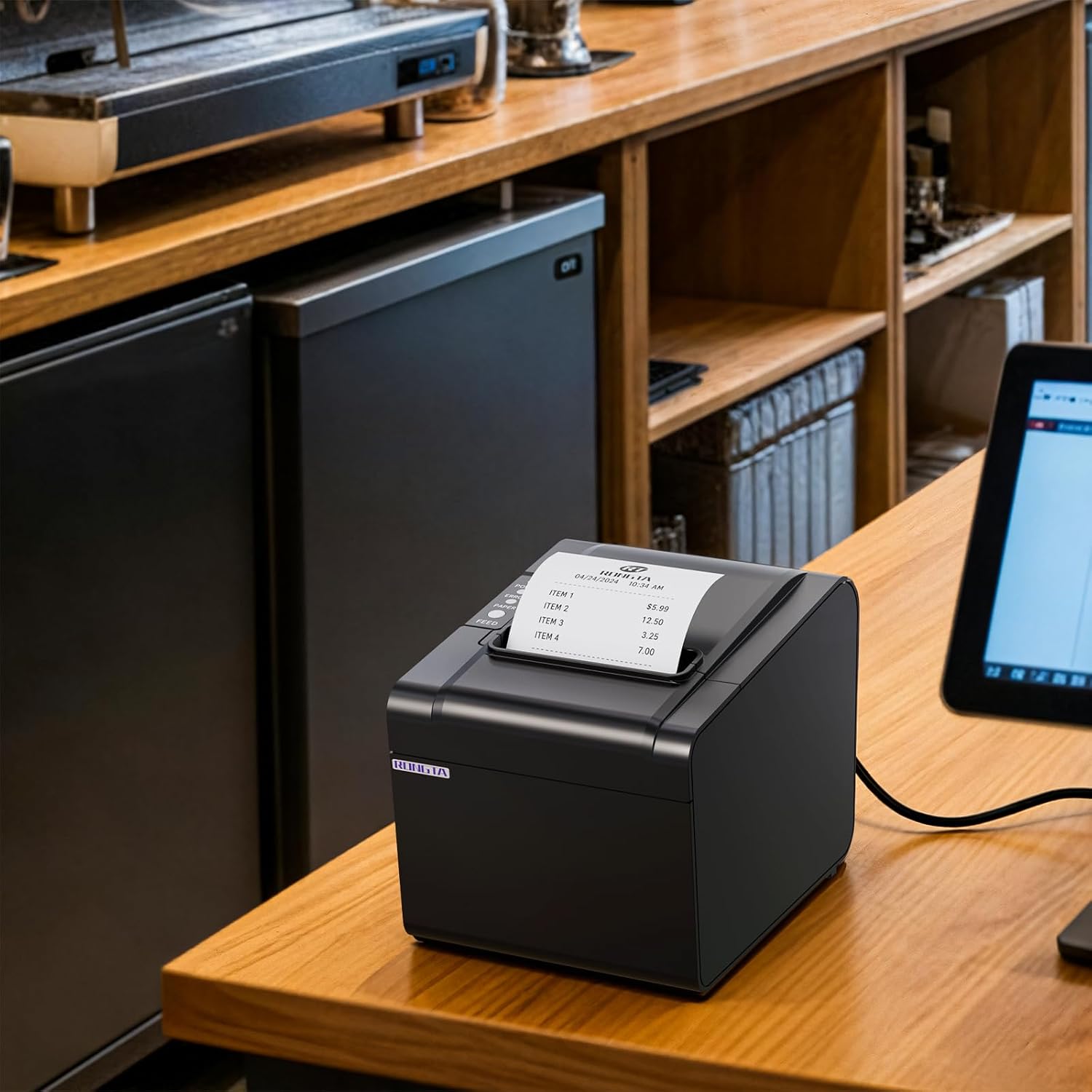 Rongta POS Printer, 80mm USB Thermal Receipt Printer, Restaurant Kitchen Printer with Auto Cutter Support Cash Drawer,USB Serial Ethernet Interface for Windows/Mac/Linux,Do Not Square (RP326) - Image 7