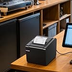 Rongta POS Printer, 80mm USB Thermal Receipt Printer, Restaurant Kitchen Printer with Auto Cutter Support Cash Drawer,USB Serial Ethernet Interface Optional for Windows/Mac/Linux, Black