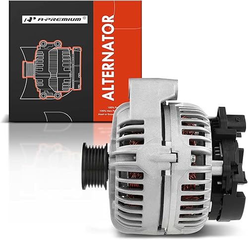 Miniatura 8 de A-Premium Alternador compatible con Mercedes-Benz C240 01-05, C32 AMG, C320, SLK32 AMG, SLK320, CLK320, ML320, ML350 y Chrysler Crossfire, polea de