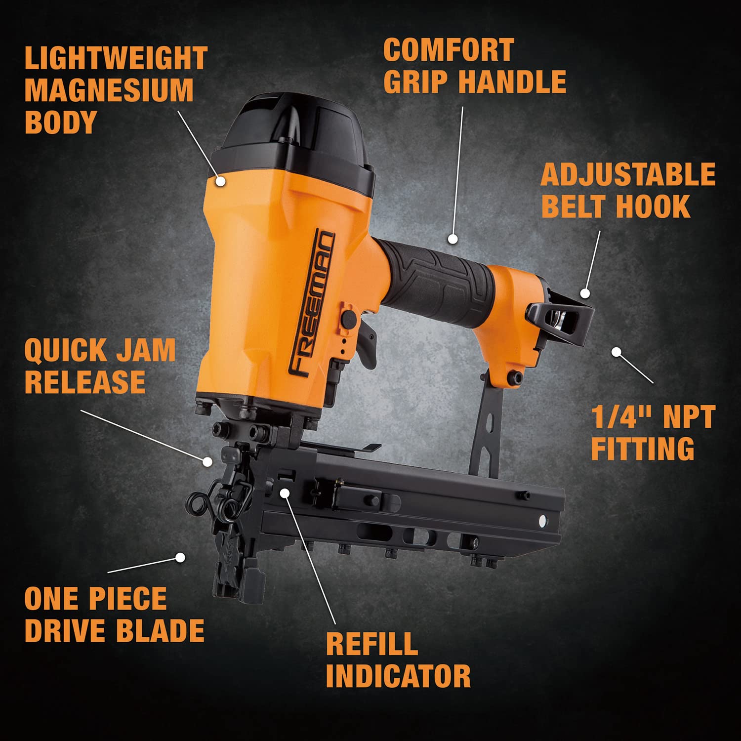 Freeman Pneumatic Fencing Stapler - Powerful & Durable -6