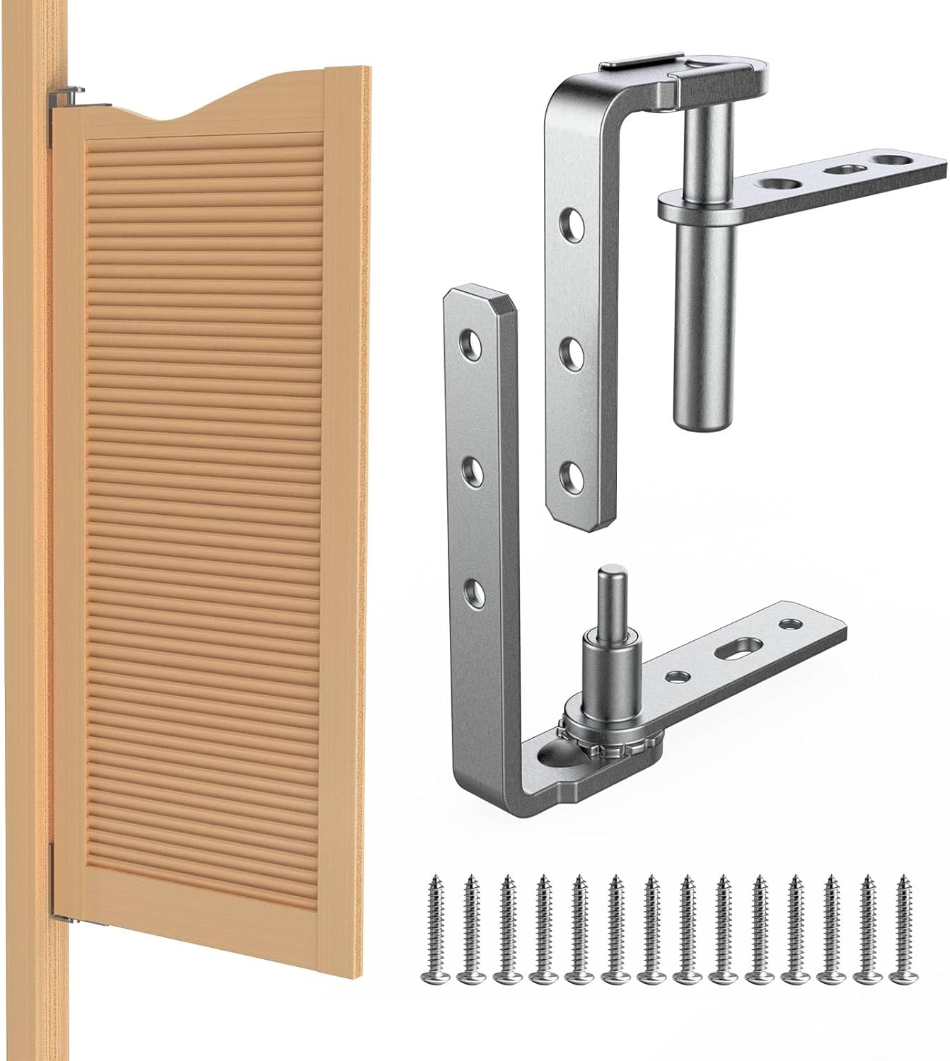 Saloon Door Hinges, Double Action Spring Hinge Self Closing, Heavy Duty Swinging Door Hardware for Cafe Doors, Two Way Swing, 304 Stainless Steel (MIN, Single Door 1 Pack)